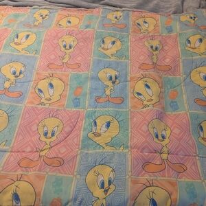 Vintage Tweety Quilted Fabric SECTION.